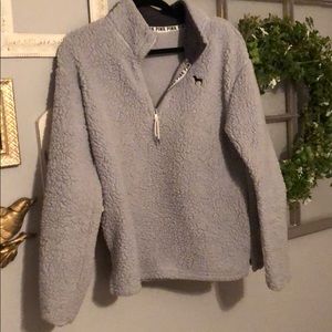 Blue Victoria Secret Pink Sherpa pullover